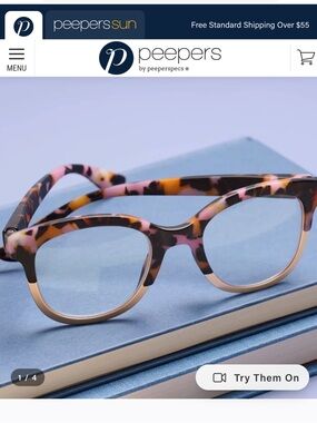 Peepers Georgia pink Tortoiseshell Reading Glasses . +1.50